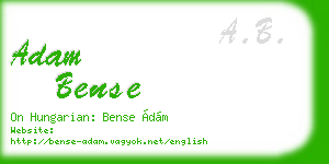 adam bense business card